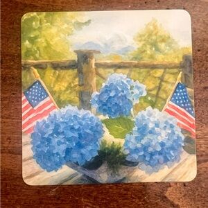 Patriotic Blue Hydrangea Coasters